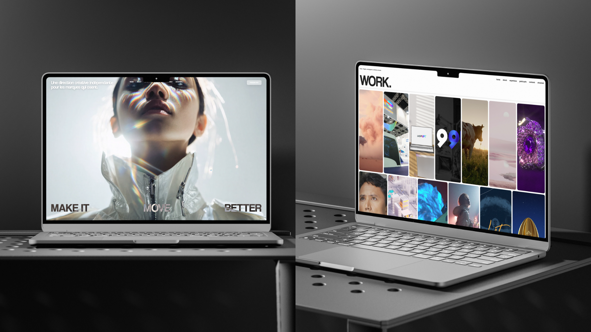 Mockup desktop du site FLODE